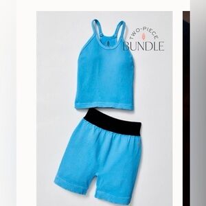 Free people seamless short set